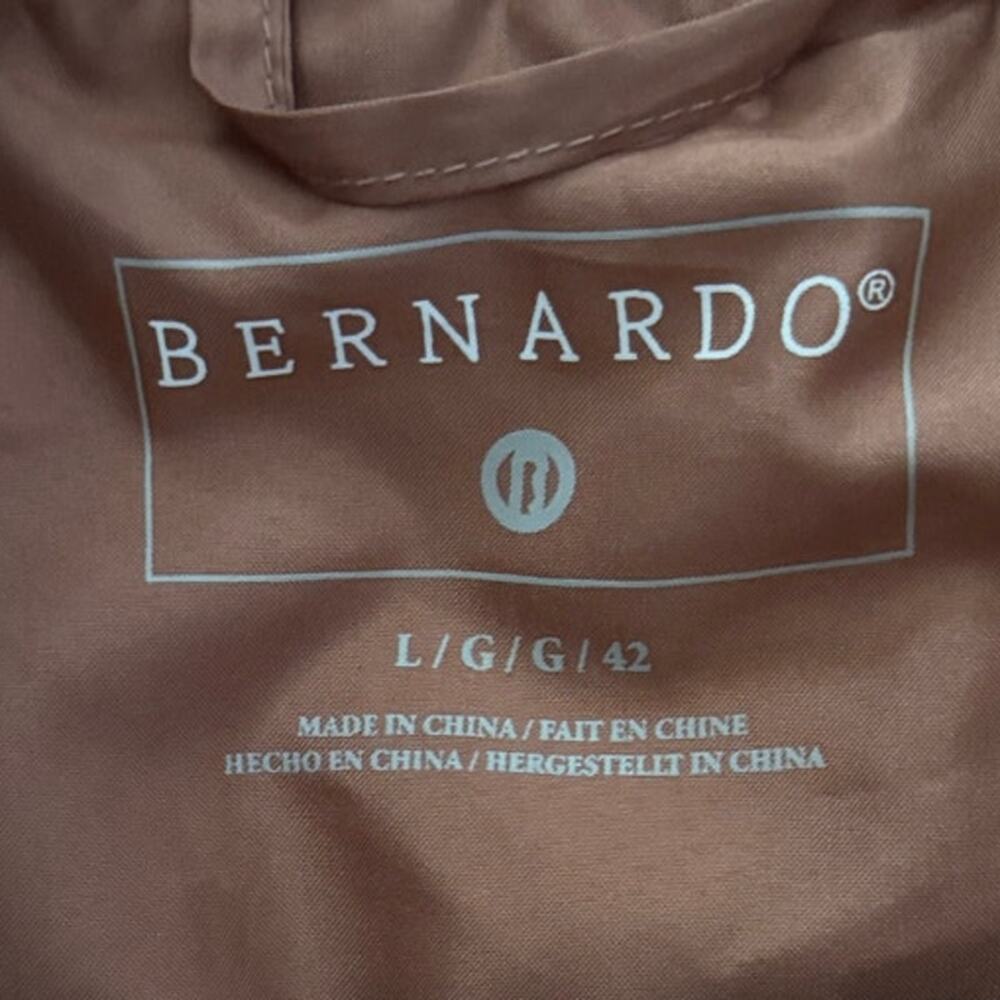 BERNARDO NWOT Long-Line Removable Hood Snap Front w/Pockets Quilted Coat L Clay - Picture 4 of 9